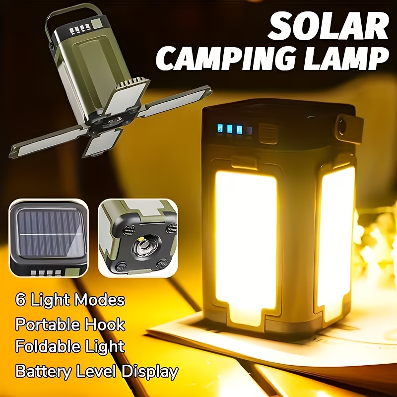 Outdoor Lighting Bulbs - Lámpara Solar Portátil para Camping, Carga