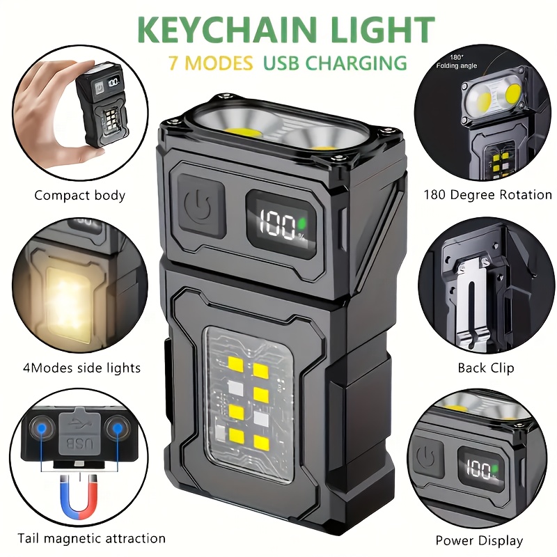 Outdoor Lighting Ideas - Mini linterna de bolsillo LED recargable,