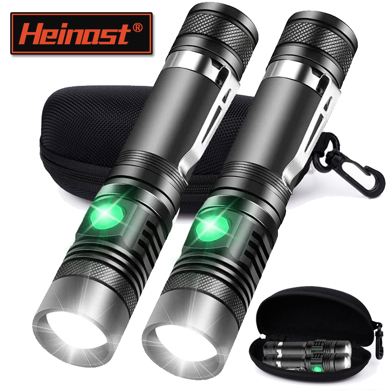 Outdoor Lighting Black - Linterna de mano recargable T6, linterna