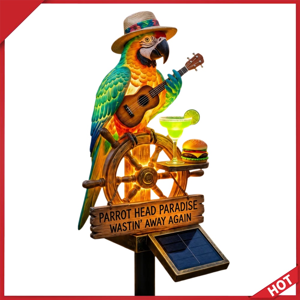 Outdoor Lighting Yard Stakes - Lámpara Decorativa de Papagaio con Energía