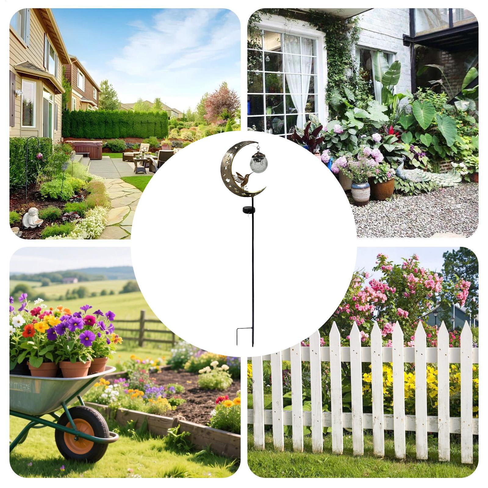 Outdoor Lighting Yard Stakes - Luces solares para exteriores, estatuas decorativas