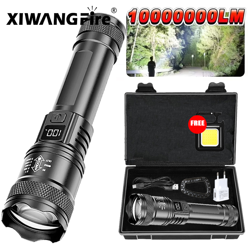 Outdoor Lighting Black - Linterna LED ultrabrillante, linterna táctica con