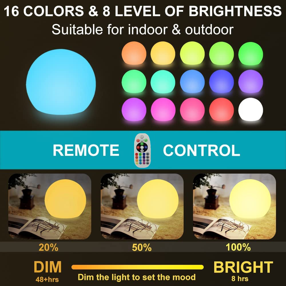 Luz LED recargable con bola br - Outdoor Lighting Manufacturers reseña y precio