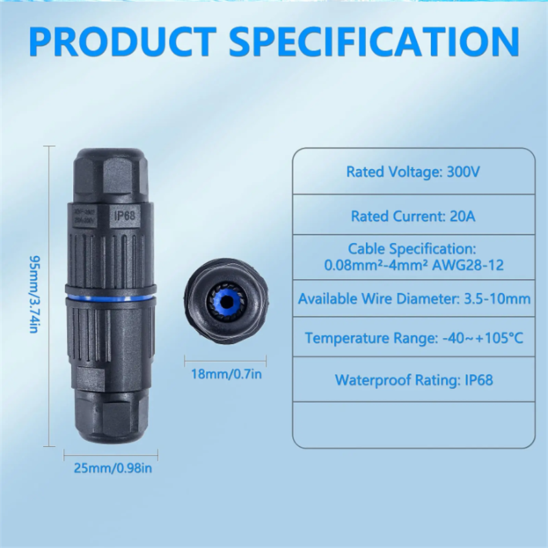 Cable de junta impermeable IP6 - Outdoor Lighting Connectors reseña y precio