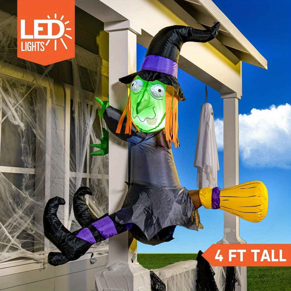 Bruja inflable de Halloween de - Outdoor Lighting Ideas For Party reseña y precio