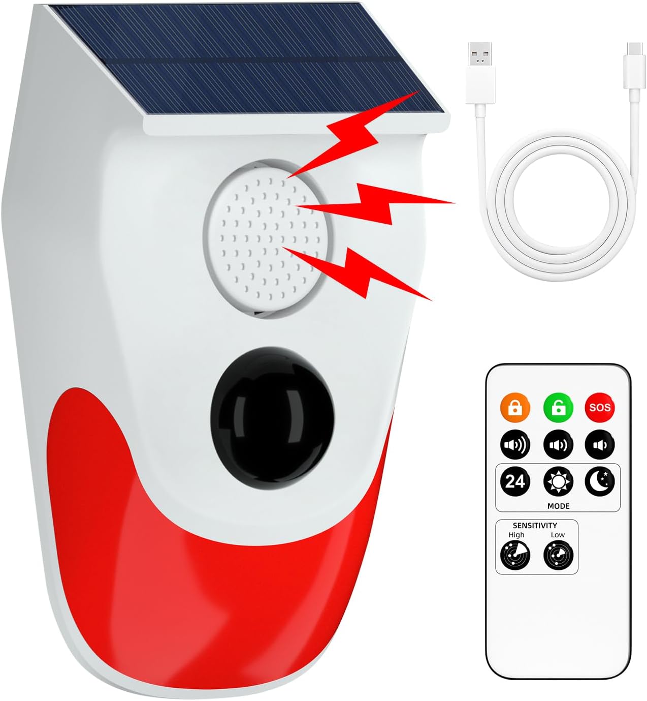 Alarma Solar para exteriores c - Outdoor Lighting With Motion Sensor reseña y precio