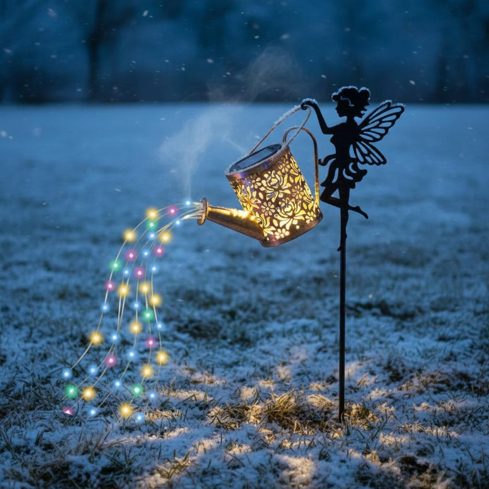 Luz solar decorativa con proye - Outdoor Lighting For Patio reseña y precio