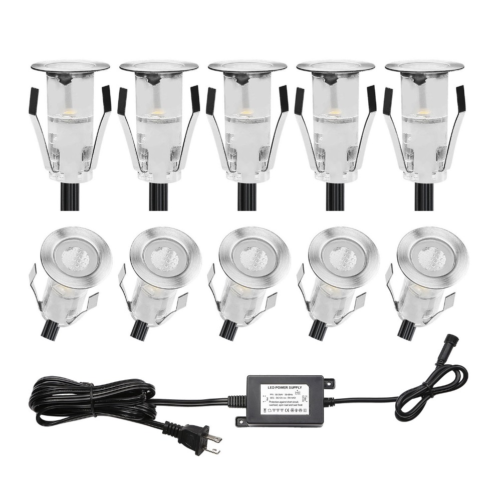Miniluz LED de 10 piezas para  - Outdoor Lighting Under Deck reseña y precio