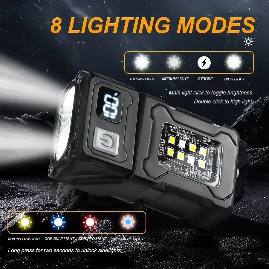 Mini Linterna LED Recargable p - Outdoor Lighting Black reseña y precio