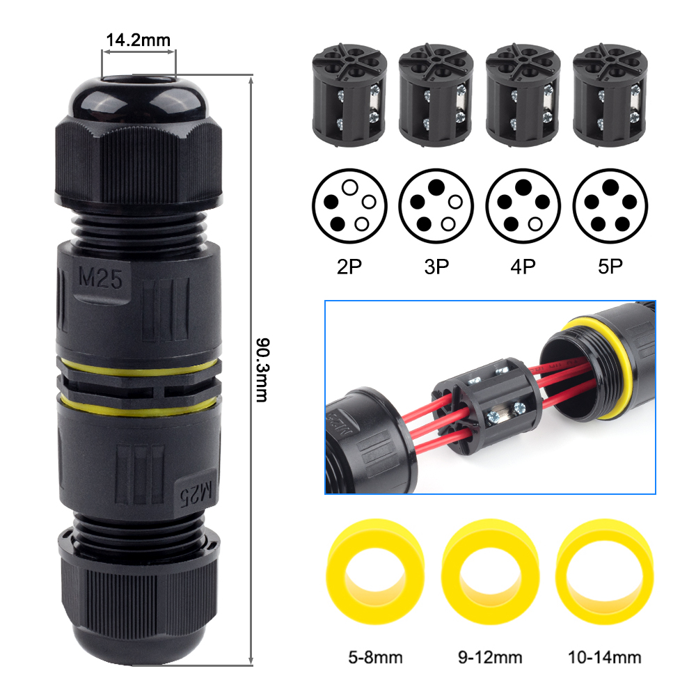 Conector de Cable IP68 M25, ca - Outdoor Lighting Connectors reseña y precio