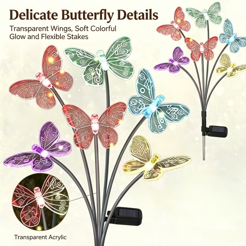 Luces de Mariposa con Energía  - Outdoor Lighting For Patio reseña y precio
