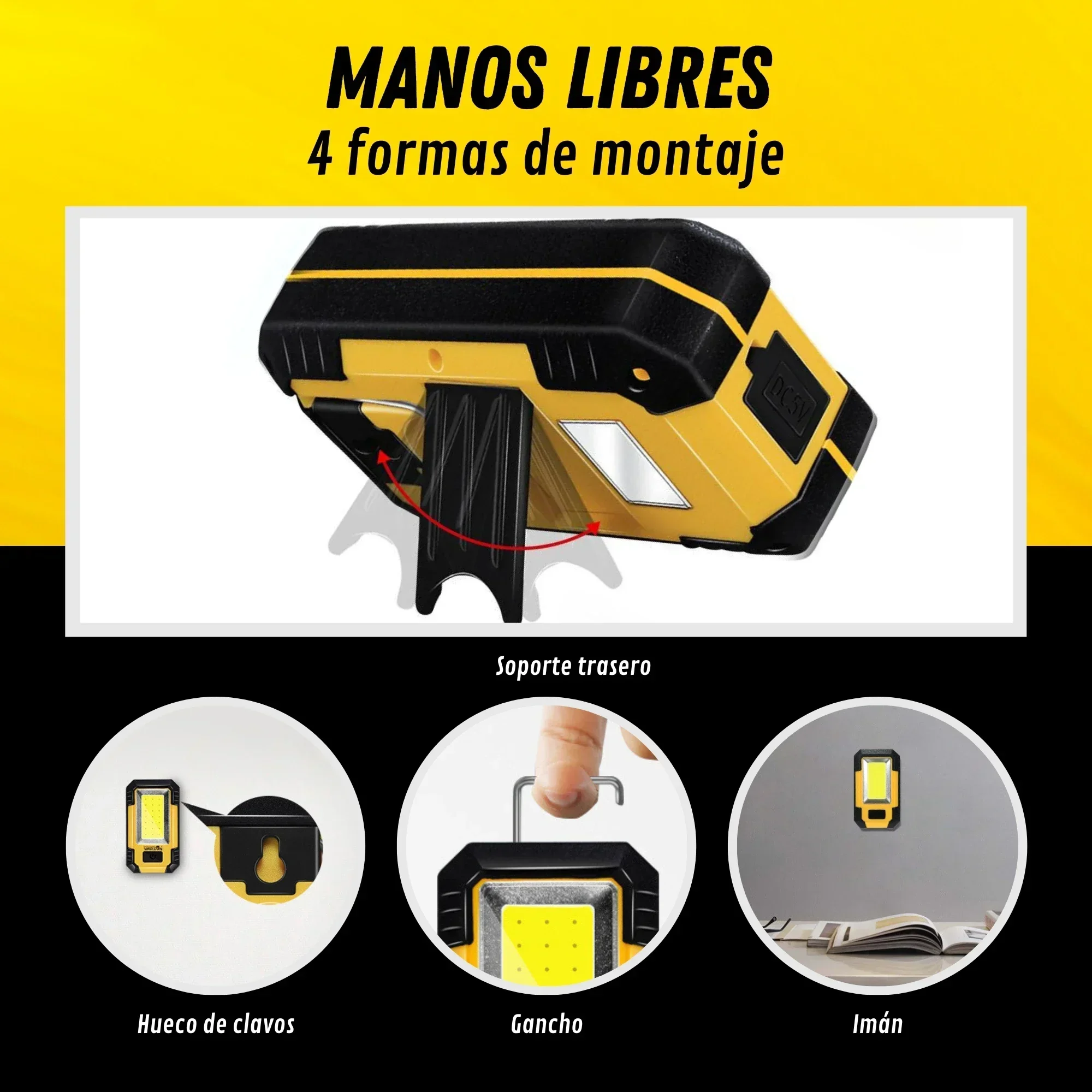 Luz de trabajo recargable port - Outdoor Lighting Bulbs reseña y precio