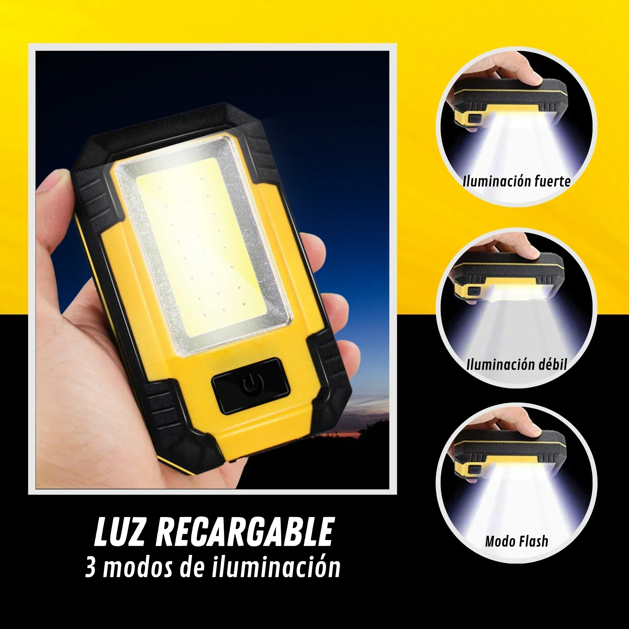 Luz de trabajo recargable port - Outdoor Lighting Bulbs reseña y precio