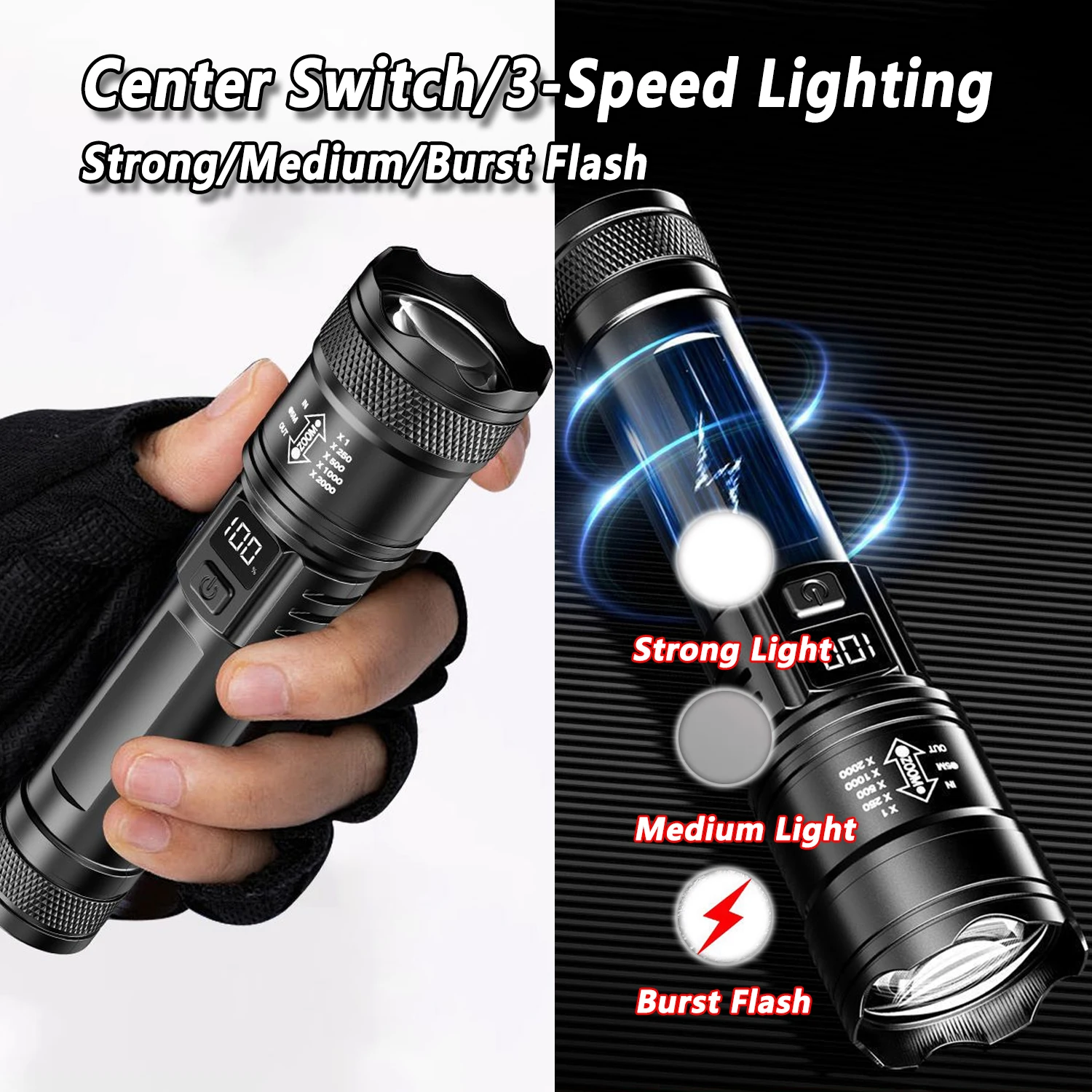 Linterna LED ultrabrillante, l - Outdoor Lighting Black reseña y precio