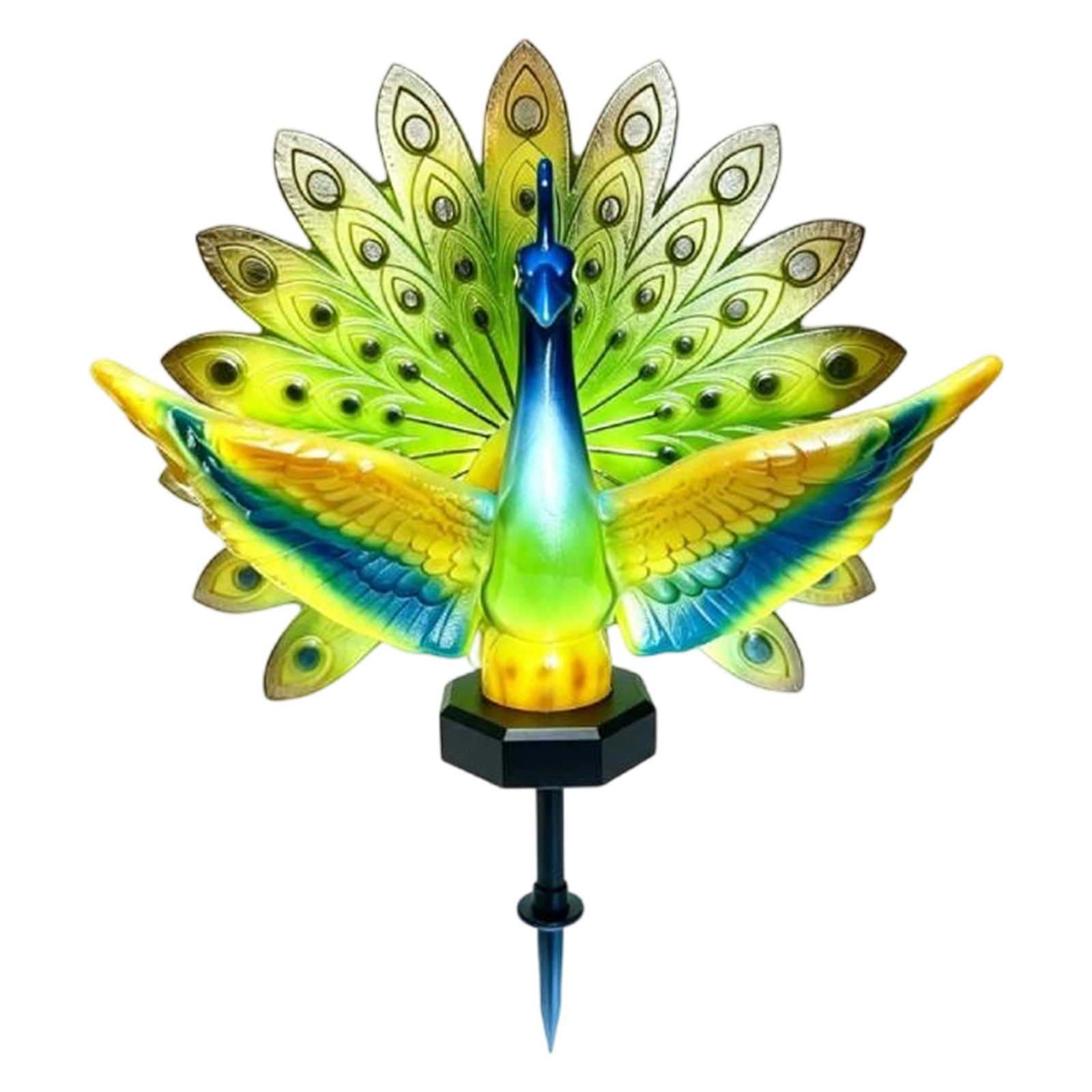 Escultura Solar de Pavo Real p - Outdoor Lighting Yard Stakes reseña y precio