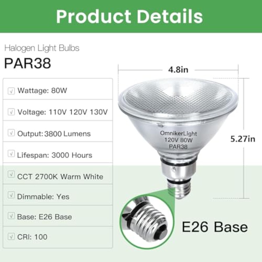 Bombillas PAR38 para Proyector - Outdoor Lighting Bulbs reseña y precio