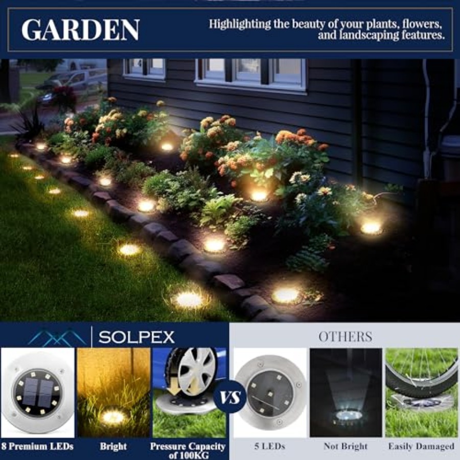 Luces Solares para Jardín, Luc - Outdoor Lighting For Patio reseña y precio